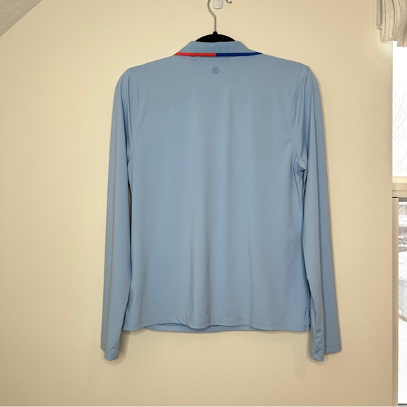 G/Fore U.S. Open Long Sleeve Tech Polo Shirt Blue Size Medium 125th 2025 Tennis - Picture 8 of 8